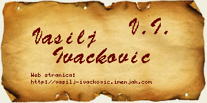 Vasilj Ivačković vizit kartica